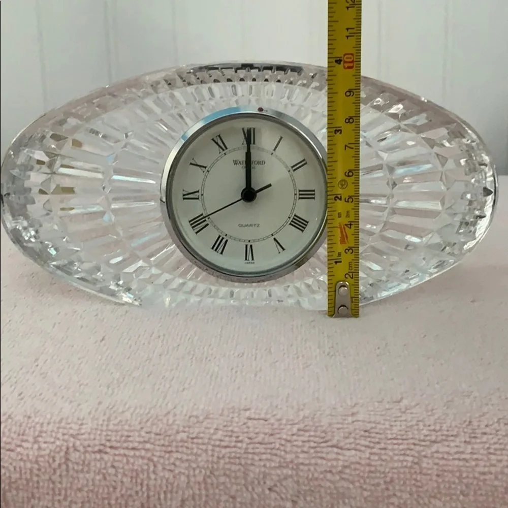 Waterford Crystal Oval Desk Clock Mantel Clock Quartz Roman Numeral Ireland